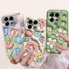 For Infinix Note 40 5G Case Cartoon Rabbit Flower Anti Slip Bumper Soft Silicone Cover For Infinix Note40 X6852 X6851 Phone Case