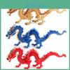 PVC kinesisk utsökt drakefigur för samlare i blått och guld