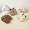 Girls' cotton shoes, new winter children's shoes, princess loafers, soft-soled, double-layer cotton, plush baby shoes