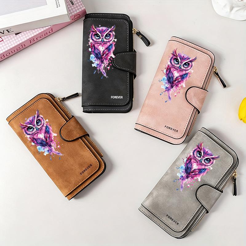 Butterfly Pattern Women Long Wallet Multifunctional Snap Coin Purse Cat Lover Birthday Gift Daily Commute Fun Design Holiday Present Outdoor Travel