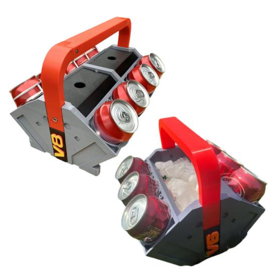 V8 Engine Block Cooler Car-Themed Beverage Cooler with Ice Chamber Novelty Can Cooler for Parties Tailgating Unique Gift for Car Enthusiasts Mechanics