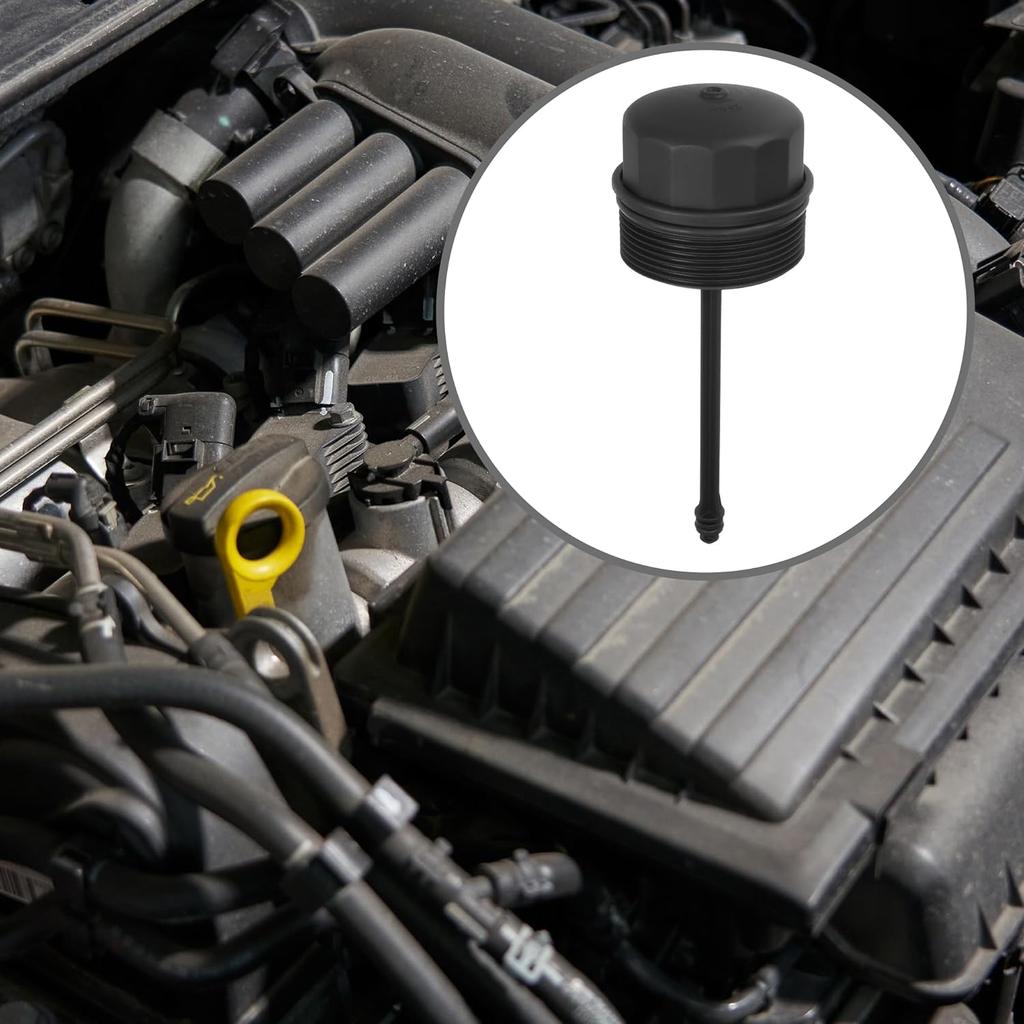 Oil Engine Filter Housing Cap Cover No.038115433 - Car Oil Filter Housing Cap - for Volkswagen Golf IV Plastic Black - 1 Pc