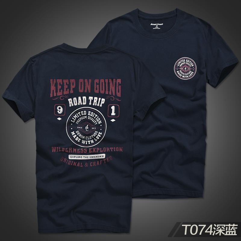 New Summer Men's T-shirt Retro Pure Cotton Printing Loose Casual Fashion Sports Short-sleeved Men's and Women's Loose T-shirt