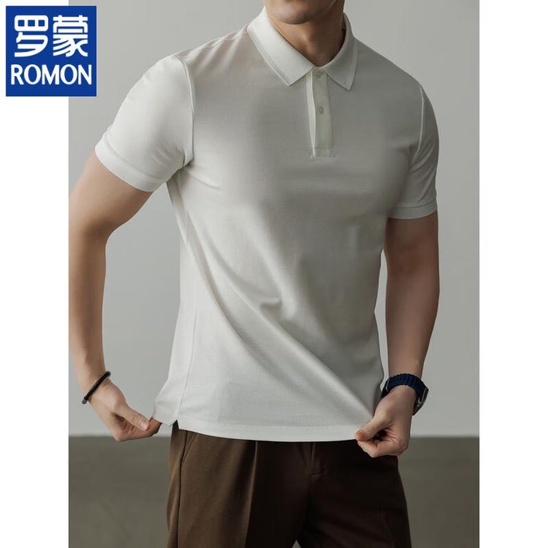 Romon Men's Business Casual Polo Shirt