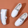 Leather Nurse Shoes for Women with Spring EVA Soles Breathable Small White Shoes Deodorant and Anti Slip Medical Shoes Platform