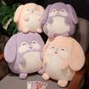 Cute cute chubby long-eared rabbit doll plush toy little white rabbit doll girl sleeping soothing doll