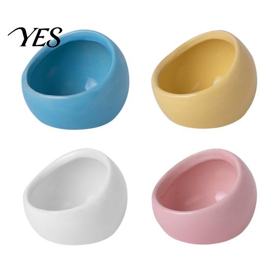 Durable Hamster Dish Ceramic Food Bowl, Small Animals Feeding Drinking Non-tip Pet Bowl for Dwarf Gerbil Rat Mice Guinea Pig Golden