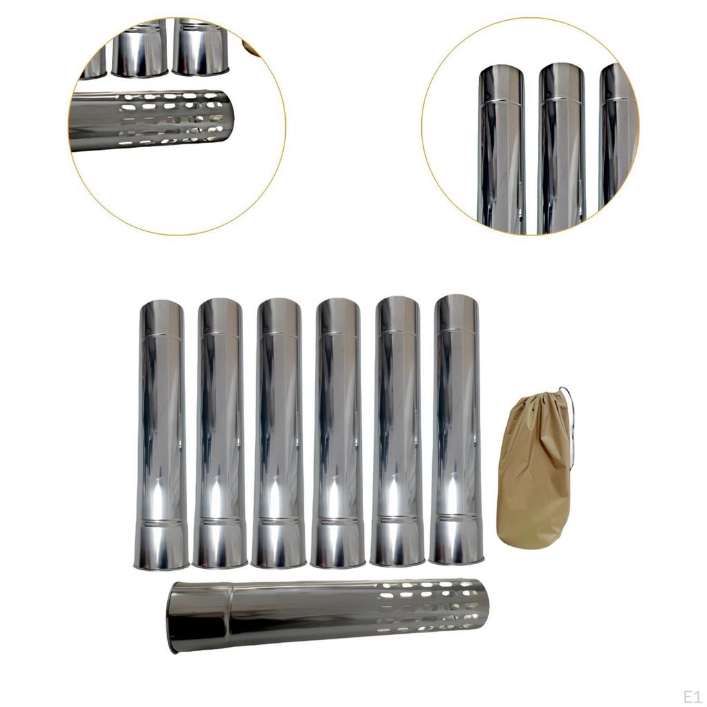 Straight Chimney Tubes Exhaust Fast Heating Camp Tube Anti Scalding for Hiking Outdoor Camping