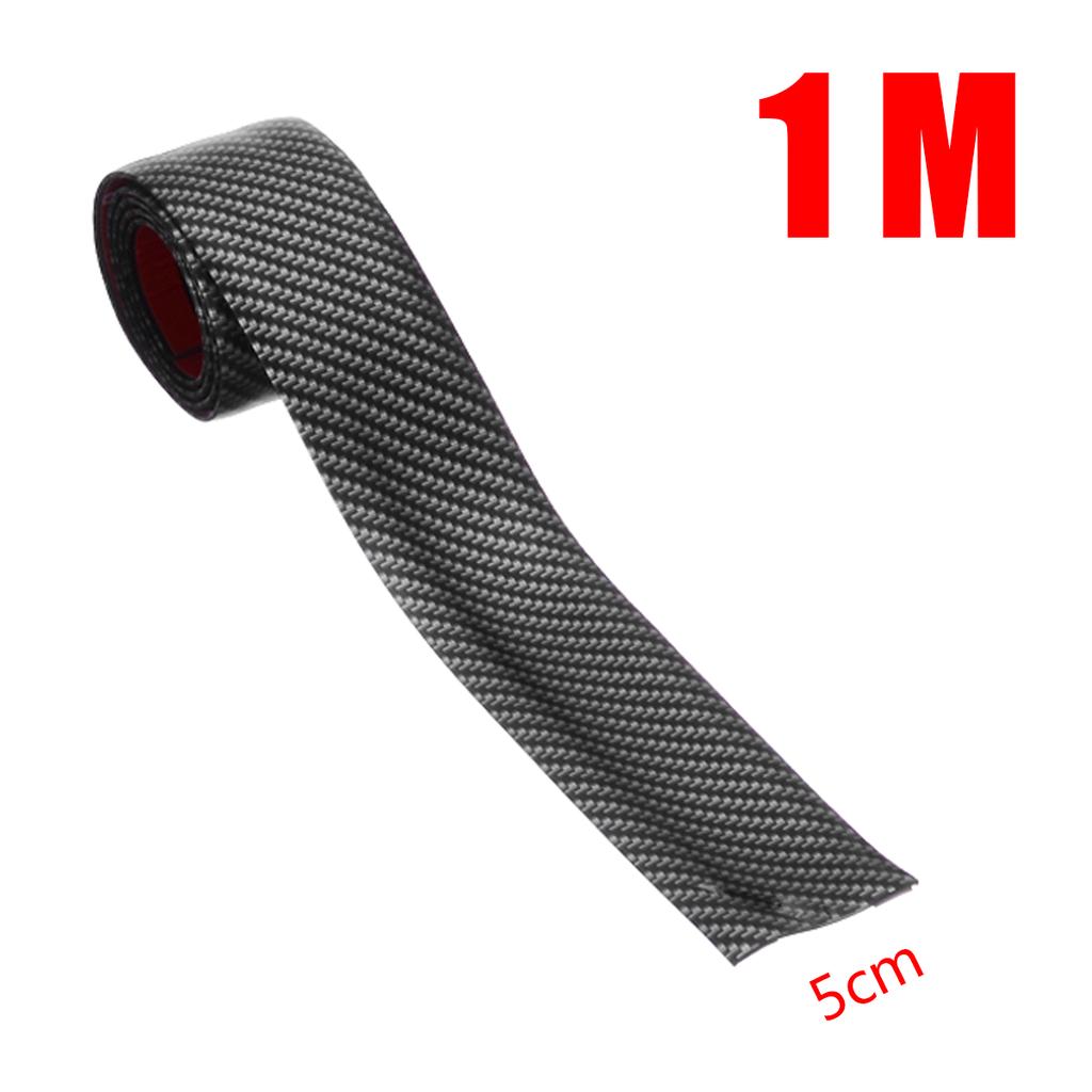 Mayitr 1pc 1 Meter 5cm 7cm 10cm Carbon Faser Gummi Weiche Stoßstange Streifen DIY Einstiegsleisten schutz Kantenschutz Auto