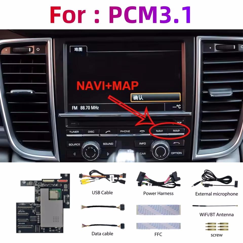 

Бездротовий модуль Carplay Android auto для Porsche PCM3.1 Panamera Cayenne Cayman Macan Boxster 911 991 718 AirPlay Mirror Link