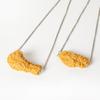 Simulation Fried Chicken Legs Wings Pendant Necklace, Funny Creative Food Jewelry for Women Men, Fashion Chicken Necklace Gift