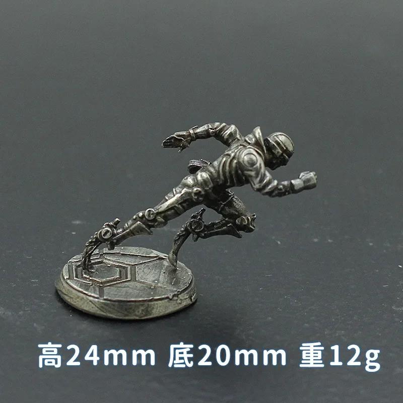 Retro Metal Miniature Warrior Model Cyberpunk Technological Sense Soldier Mannequins Desktop Game Ornaments Gifts