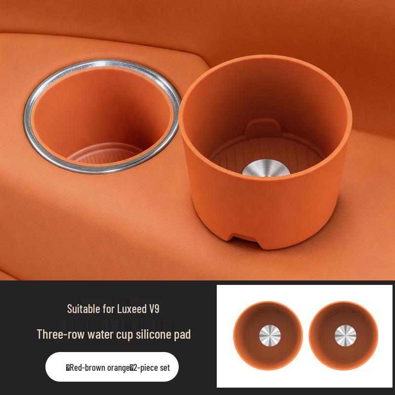 Zhijie V9 Three-Tier Silicone Rear Cup Holder Anti-Slip & Scratch Protection Mat