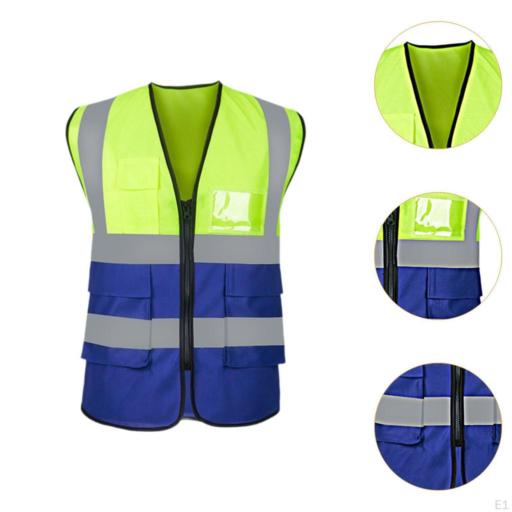 Reflektierende Sicherheitsweste, gut sichtbar, leicht zu tragen, mehrere Taschen, für ehrenamtliches Personal im Sportlager