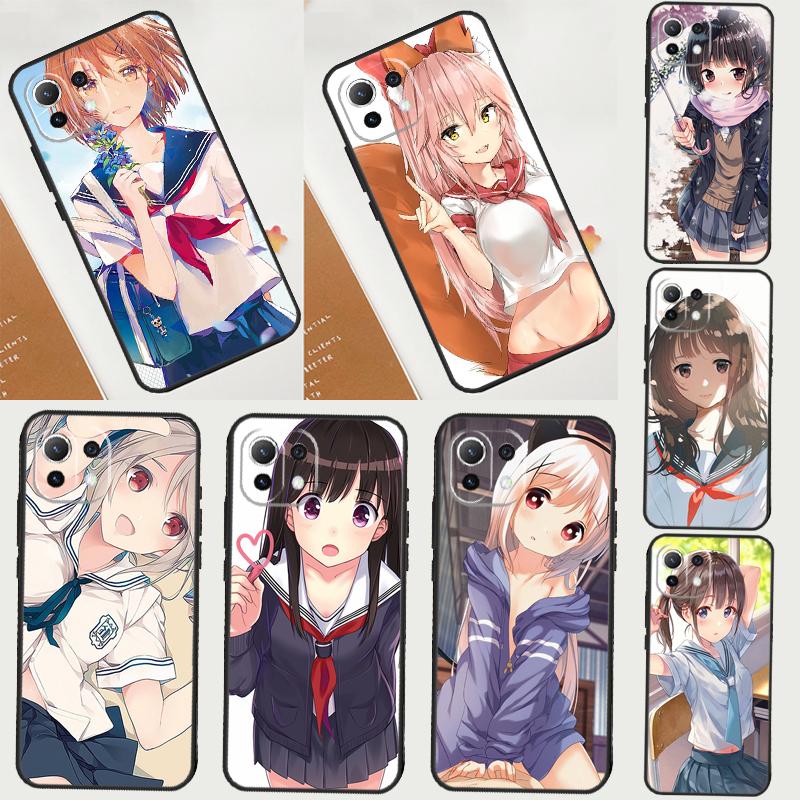 Anime girl cartoon japan cute Case For Xiaomi 14T Pro 11T 12T 13T 13 14 15 Ultra POCO X7 Pro X3 X5 X6 M6 F5 F6 Pro Cover