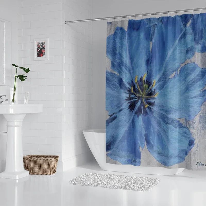 Hushåll vattentätt tyg hushåll duschdraperitillbehör duschdraperi 240 * 200 hem hawaiiansk stil duschdraperi