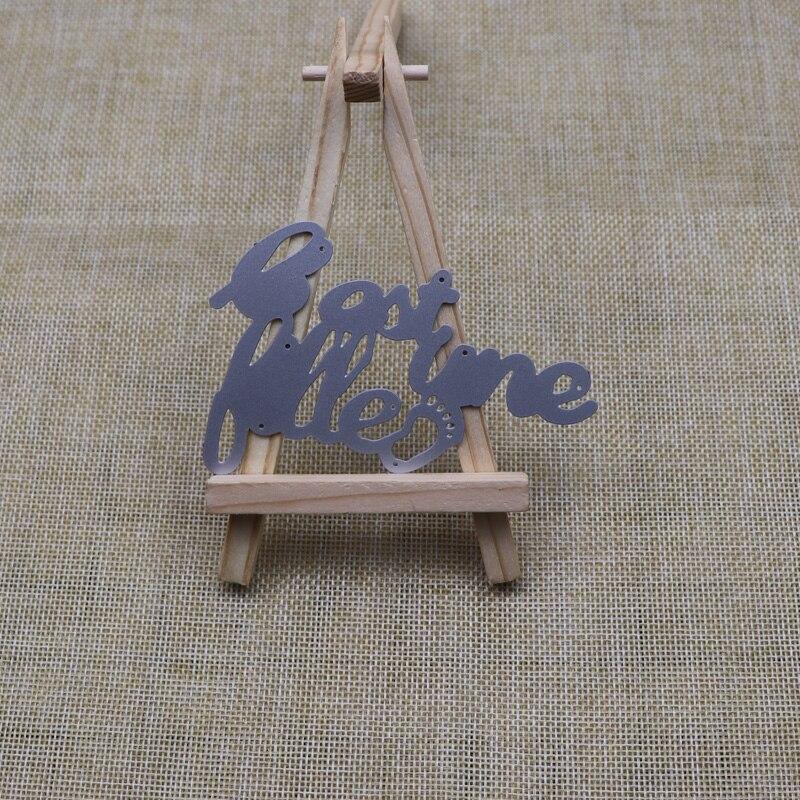 Rámec s otiskem stopy, písmeno, DIY kovová vyřezávací šablona, ​​šablona pro scrapbooking, reliéfní papír, přání, album.