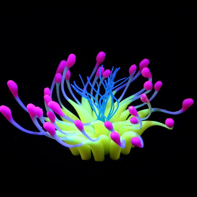 Silicone Soft Coral Aquarium Ornament жёлтый