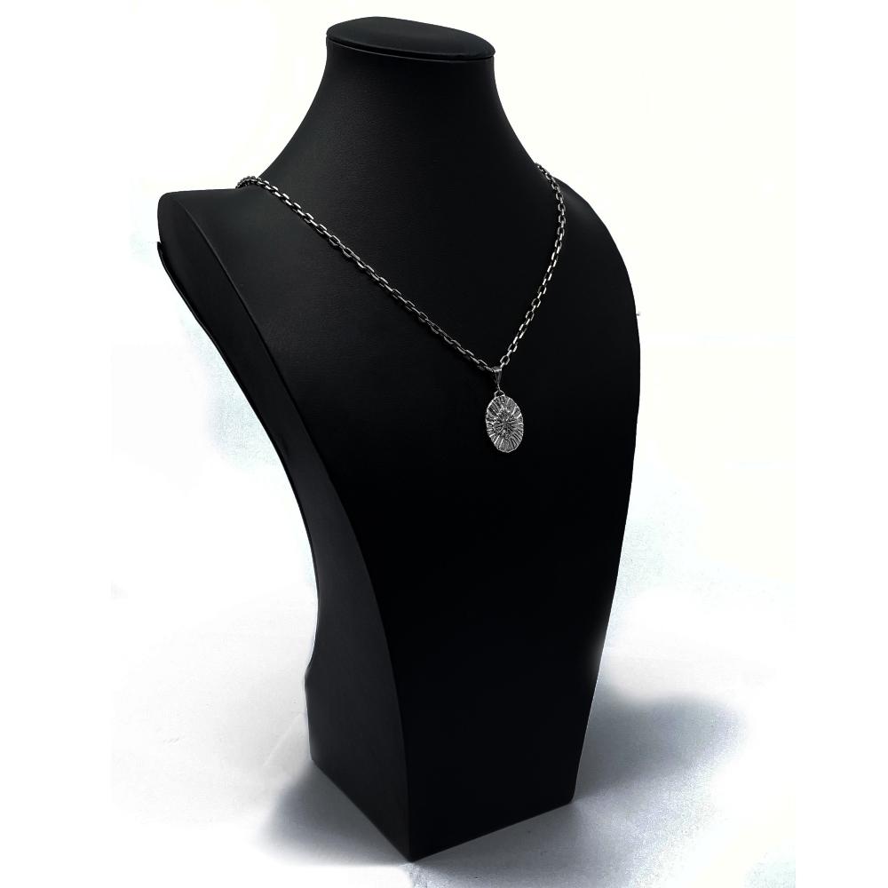 Oesalang 925 Silver Protect Necklace Textured
