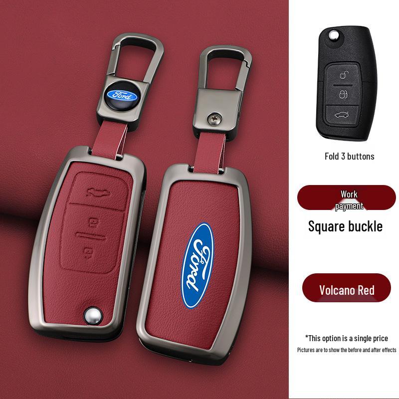 Kryt na klíč Ford Focus & Fiesta - Pravá hovězí kůže (Kompatibilní s modely 09/11/12 & 16/18)