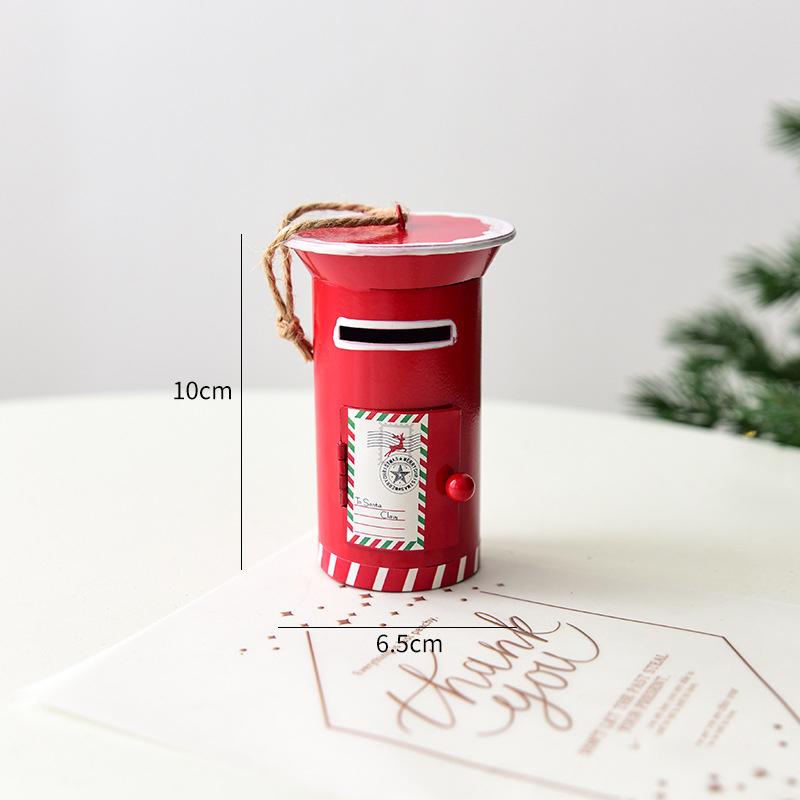 1pc Christmas Metal Mailbox Decoration Hanging for Christmas Tree Decoration, Home Window Decoration, Christmas Decoration