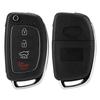 Flip 4 Button Remote Key Fob Case Shell Cover Fit For Hyundai Santa Fe (ix45) 2013 2014