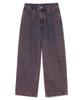 Brown Bless Hinder Post Wide Denim Pants - Purple