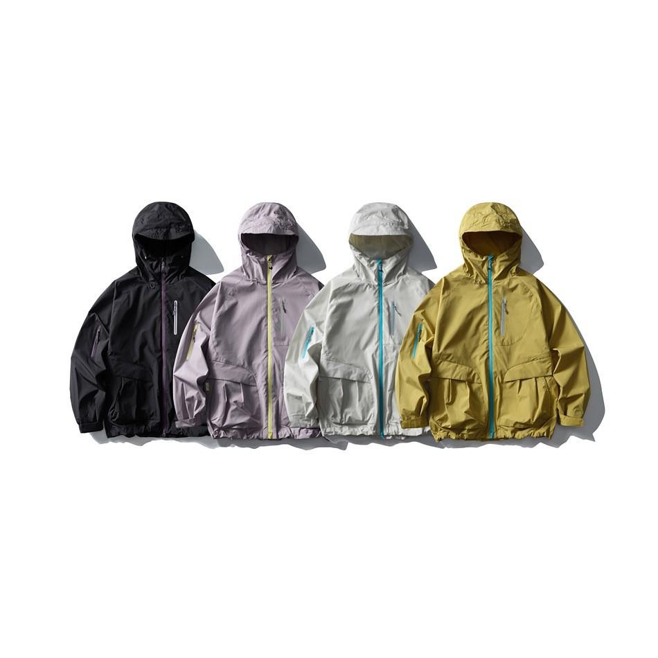 BLACKARMADA Waterproof Hooded Mountaineering Jacket - Three-Proof Outdoor Wear for Men and Women 