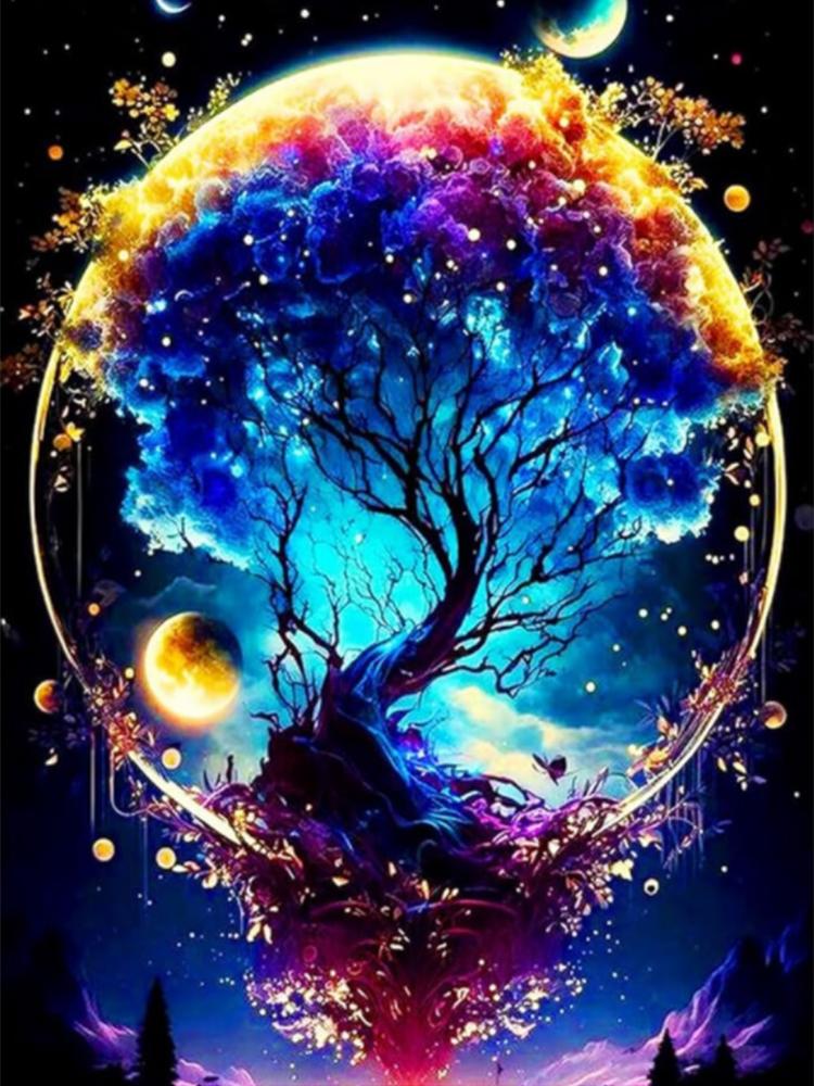 

Полная круглая квадратная алмазная картина пейзаж лес искусство горный хрусталь картина мозаика DIY 5D вышивка крестом украшение для дома Full Round 20x30CM