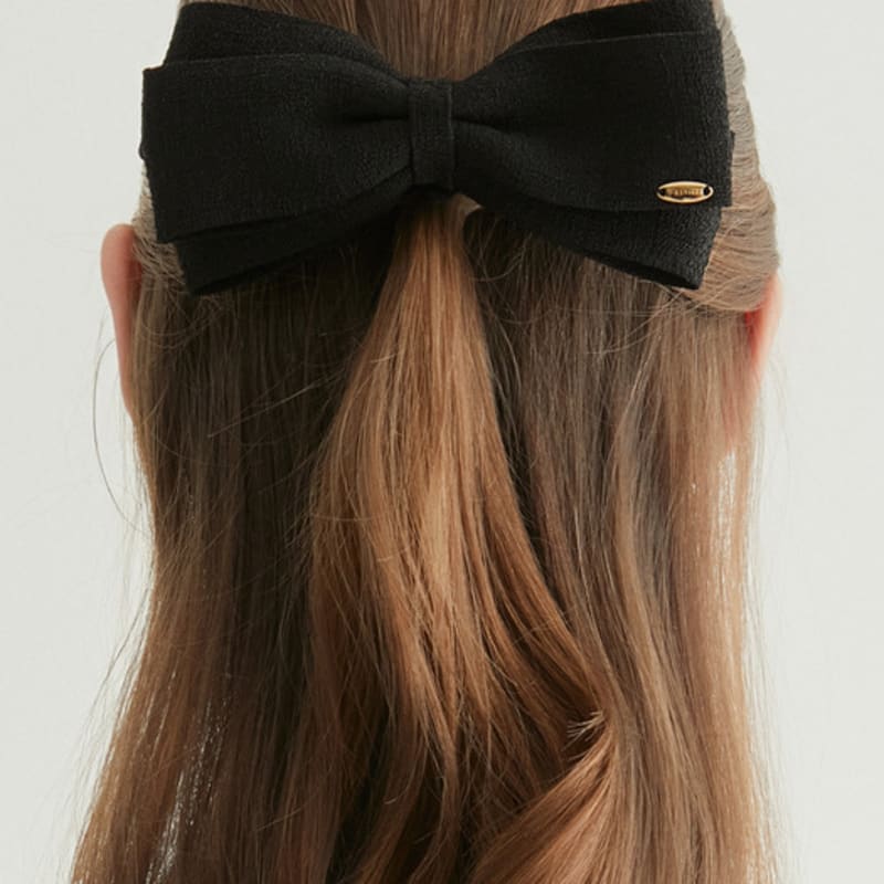 

J.ESTINA LALA J Tweed Ribbon Hairpin - Black (JALJHP4BS837FABK0) single type