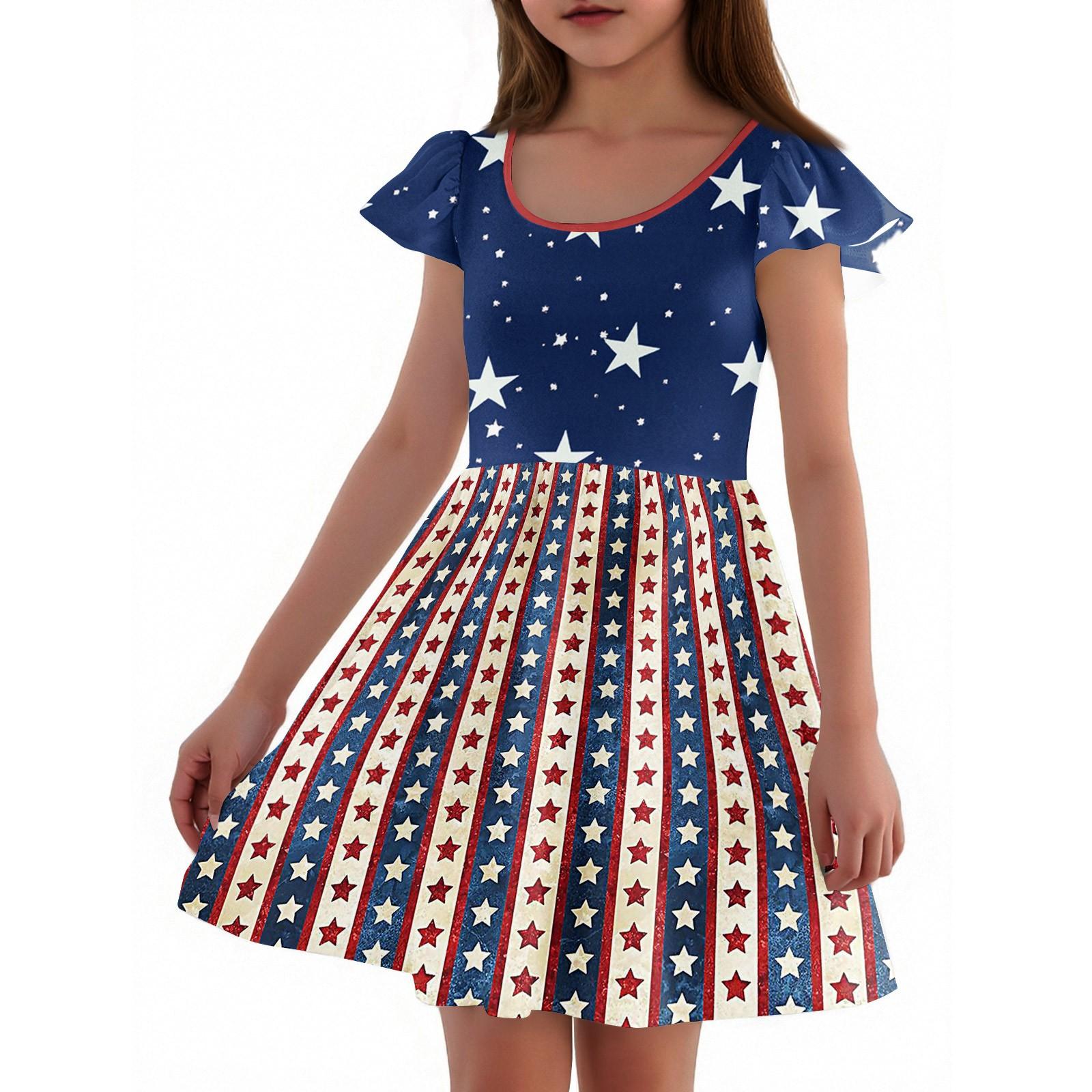 

Девочки Платье с рукавами для малышей Платья Повседневные платья для вечеринок и школ Одежда для девочек 110 синий