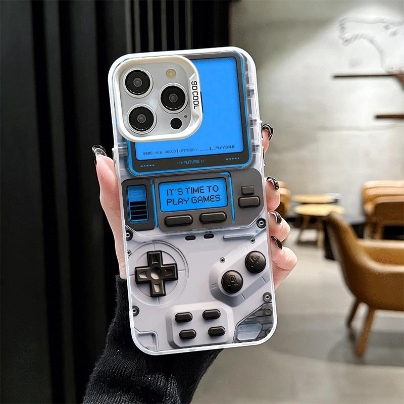 Game Console Fashion Boy Soft Phone Case for iPhone 15 16 17 Pro Max 17Air 16E 14 Plus 13 12 Mini Shockproof Cover Back Shell