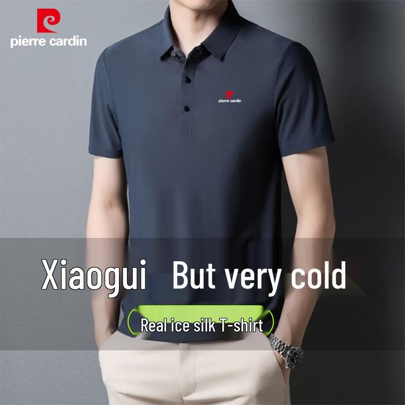 

Pierre Cardin Men s Ice Silk Short Sleeve Polo Shirt 2XL