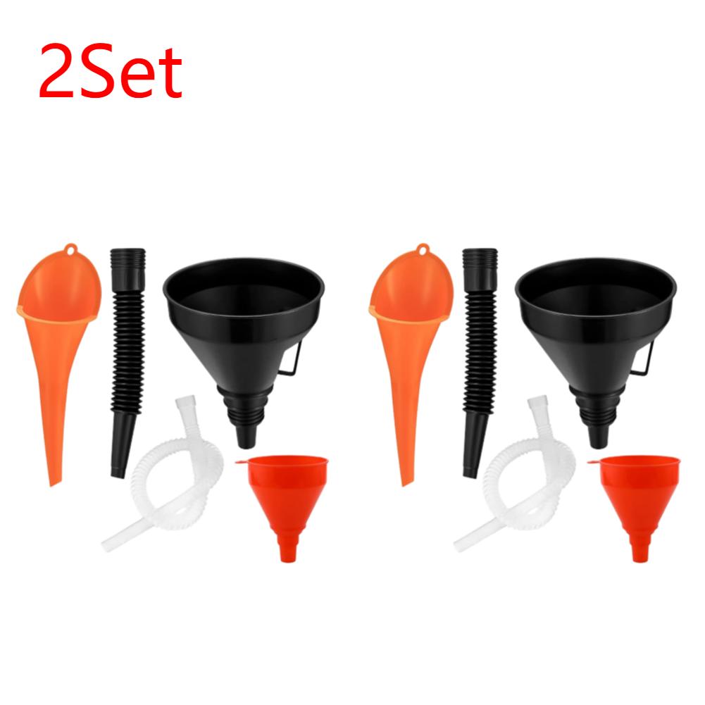 1-3Sets Telescopic Engine Refueling Funnel with Filter Oil Gasoline Container Universal Car Funnel Set for Auto Motorcycle Truck
