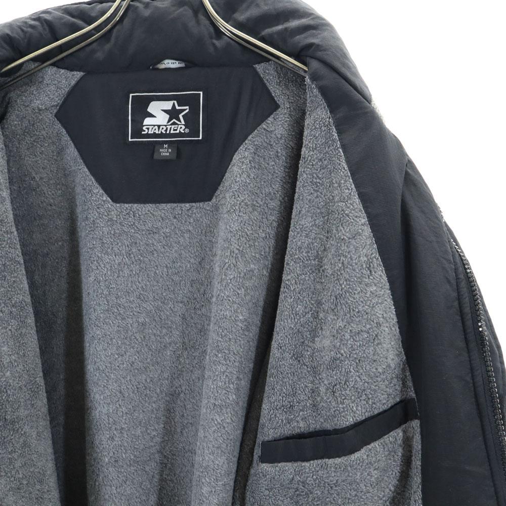 STARTER 00s Long sleeve Zip jacket M Black series Fleece Lining Old Men's Used