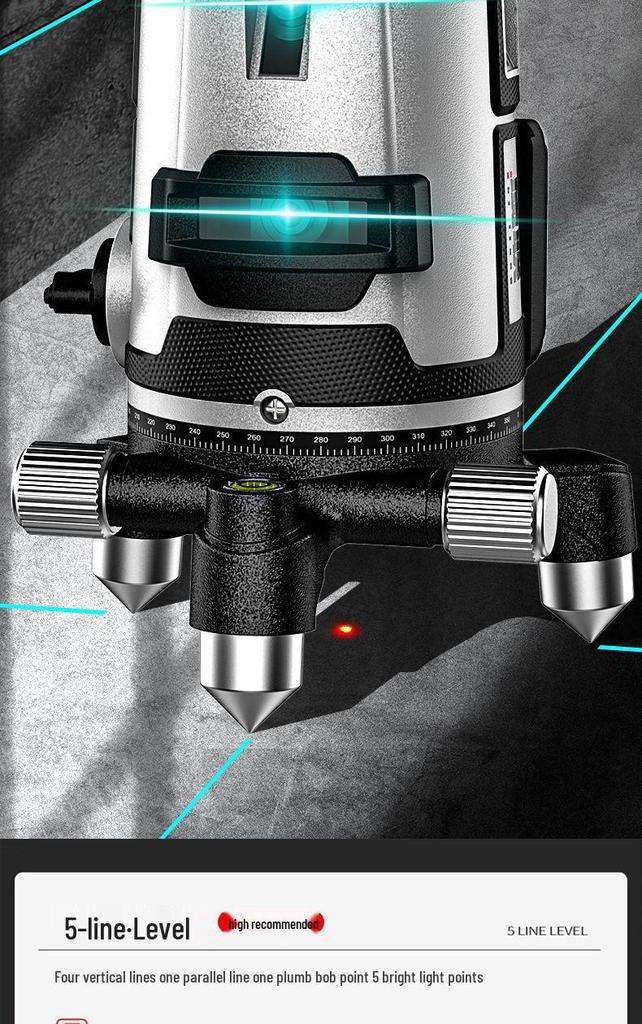 High-Precision Outdoor Laser Level: Automatic Infrared & Blue Light Leveler