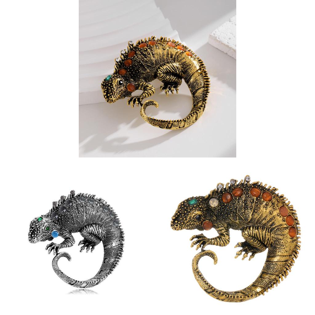 Vintage Lizard Animal With Zinc Alloy Decor For Women And Men