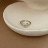 Korean Style Gold Zircon Butterfly Star Moon Adjustable Ring for Women - Exquisite High-End Design