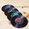2 Vintage Vinyl Record Drink Coaster Non-slip Cup Coffee Coaster Heat Resistant Table Mat Decoration Random Color