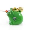 Frog Netsuke Strap Amulet Bell Frog Keychain Peephole Health Traffic Safety Green [Balzas]