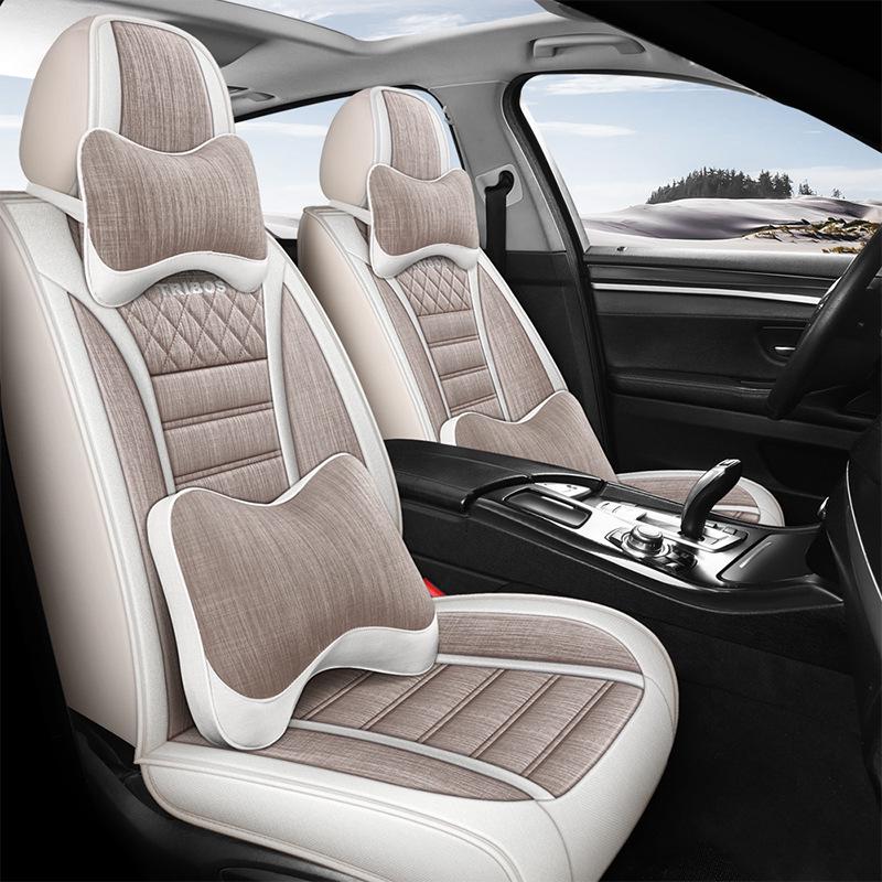 Custom Linen Seat Covers for Changan CS75/CS35/CS55/Yuexiang V3V7/Yidong - All-Season Full Coverage Cushions.