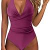 New European and American Foreign Trade Tight One-piece Swimsuit Women's Backless Sexy Cross-color Swimsuit