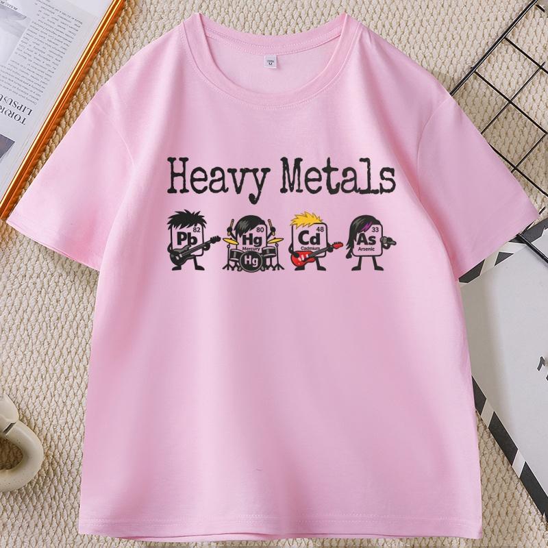 2026 Schwermetalle Chemie T-Shirt Herren Damen Lustiges Wissenschaftslehrer Tee Lässiges Periodensystem T-Shirts Chemie Grafik T-Shirts Kurzarm Top