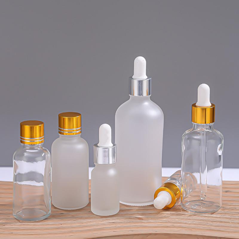 Reiseflasche für ätherische Öle aus Milchglas mit Gummitropfer