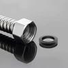 4-Point Black Rubber Gasket with 6-Point Sealing Ring and Silicone Shower Inlet Hose Waterproof Pad