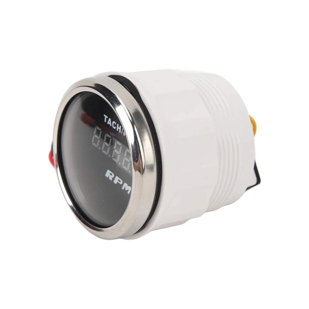 2in Digital Tachometer Accurate Digital Display Tacho Gauge for RV Yacht Fishing Boat Ship DC 9 To 32V Black Dial