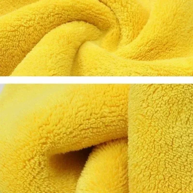 Microfiber Cars Cleaning Towel Thicken Soft Drying Cloth Double Layer Clean Rags Auto Body Detailing Washing Towels 30/40/60Cm