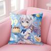 Anime Chino Kafu Cushion Cover Eco-Friendly Odorless Healthy Pillowcase Soft & Comfortable Kid-Safe No Filling