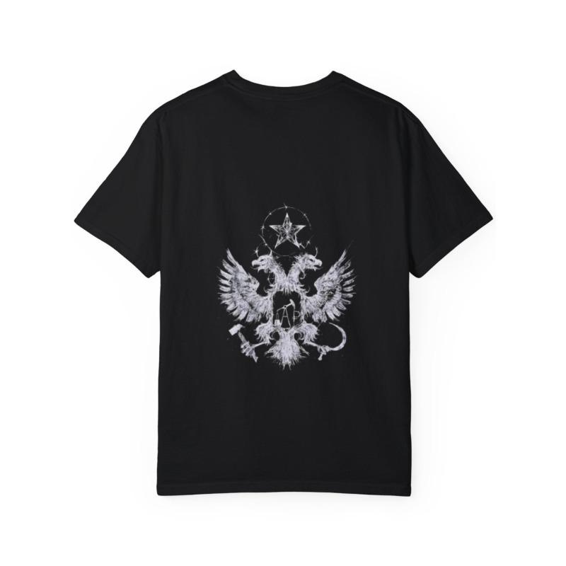 Weißes T-Shirt mit Adler- und Stern-Print für Freizeitkleidung