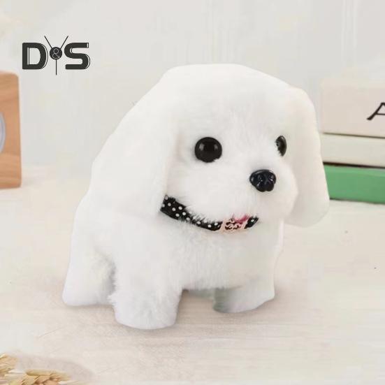Electric Plush Dog Toy Baby Tummy Time Interactive Barking Tail Wagging Walking Puppy Toy Early Education Crawling Animal Toy Toddlers Boys Girls